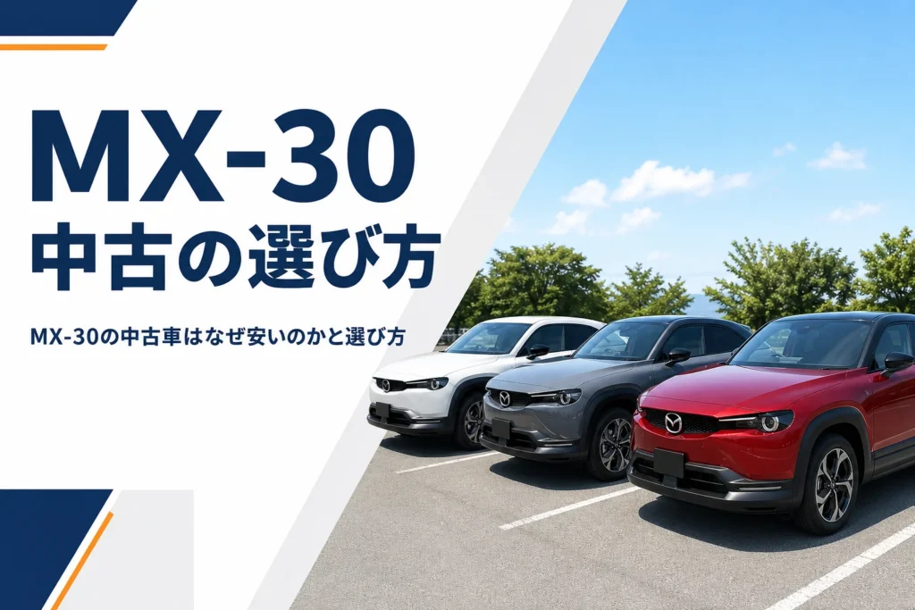中古車販売店の展示場に並ぶ3台のコンパクトSUV