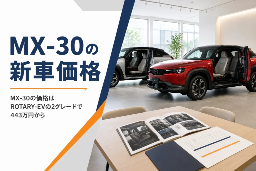 ショールームのMX-30 ROTARY-EVとカタログ