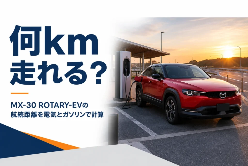 サービスエリアに止まるMX-30 ROTARY-EVのイメージ