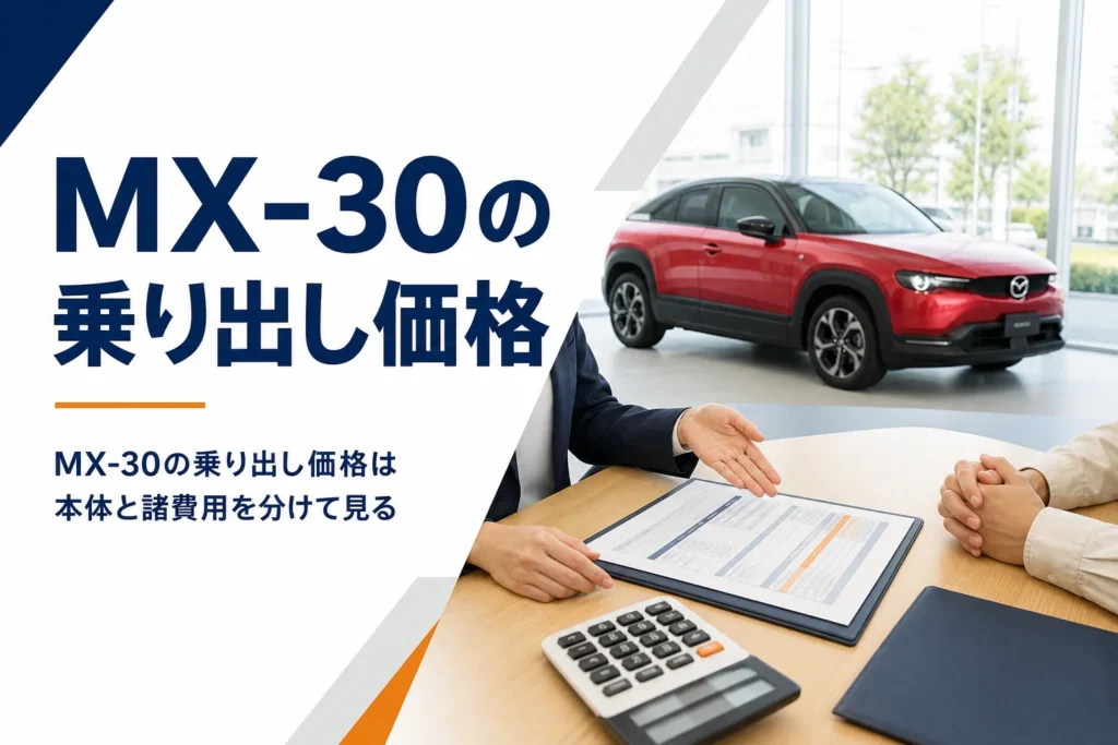 MX-30 ROTARY-EVの見積書を確認する商談テーブル