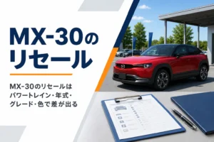 買取店でコンパクトSUVの査定を受けるイメージ